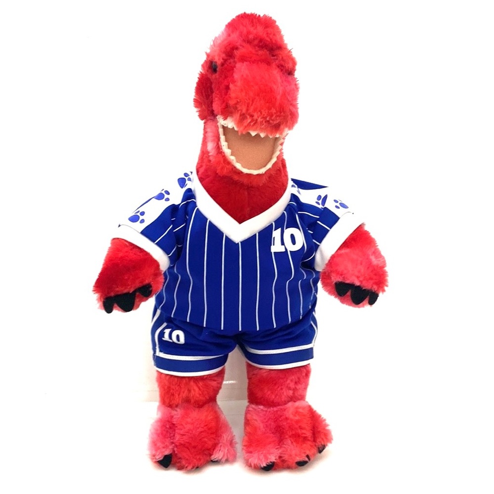 Build-A-Bear Exclusive Red Soccer Playing Stegosaurus